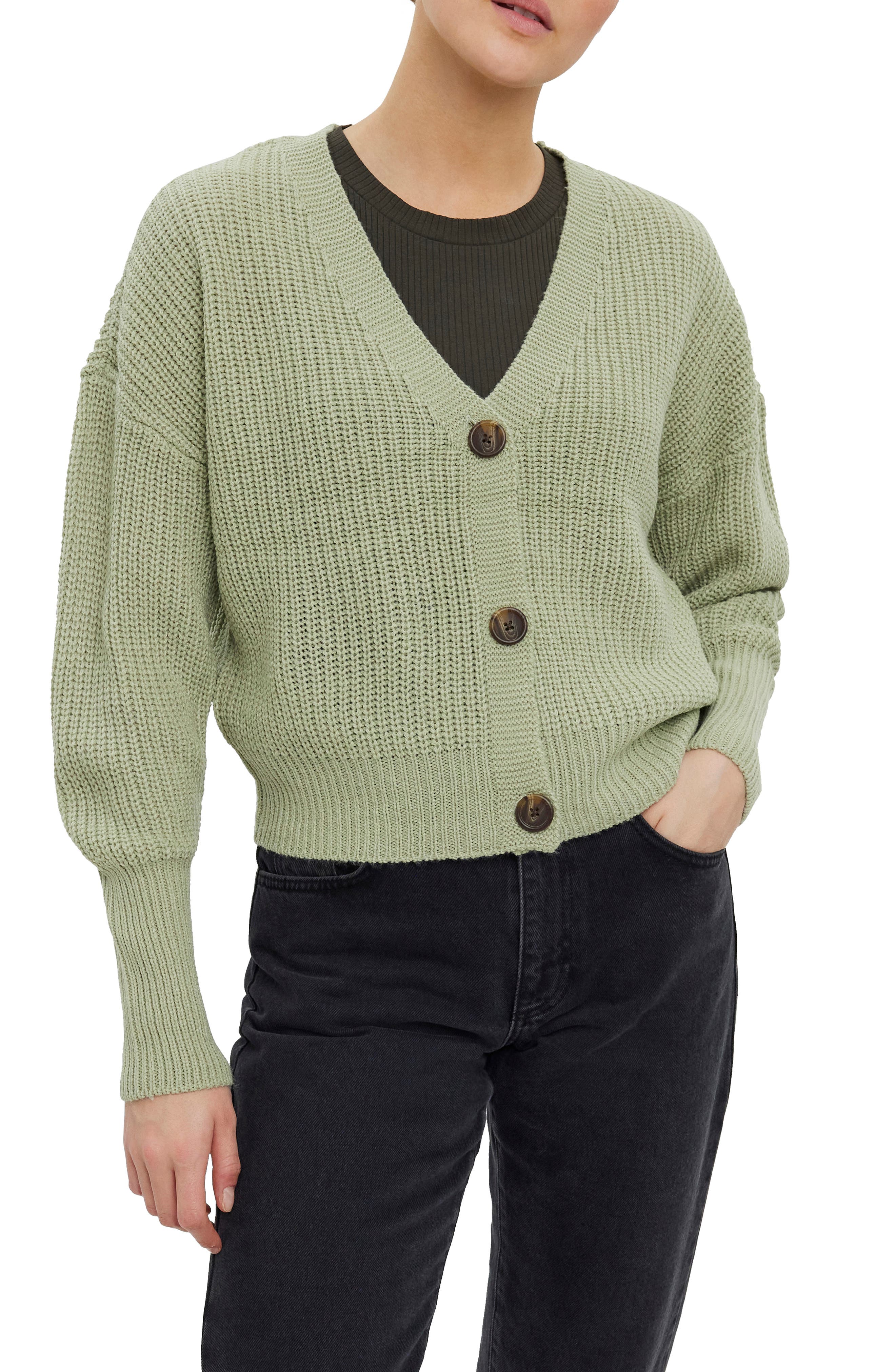 Buttoned wool mesh sweater  wrap cardigan for women Retro knit button down sweater Knit Grandma sweater